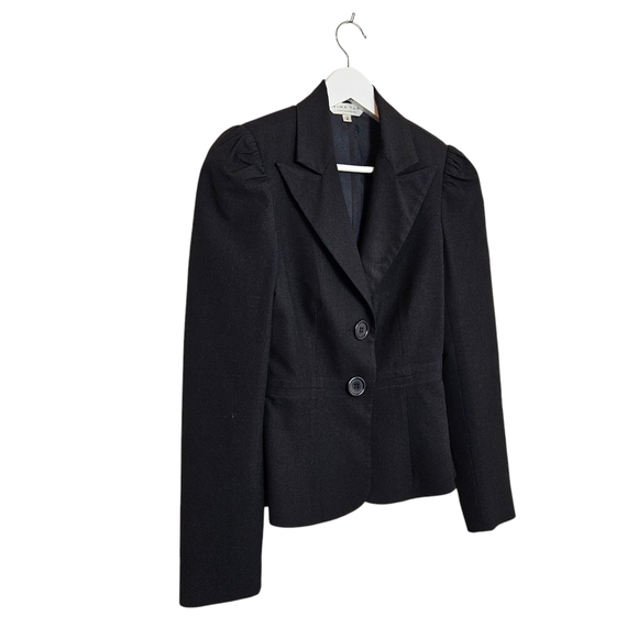 Trina Turk Jackets & Blazers - Trina Turk Blazer Size 2 Puff Sleeve Double Button Tailored Career Womens Black